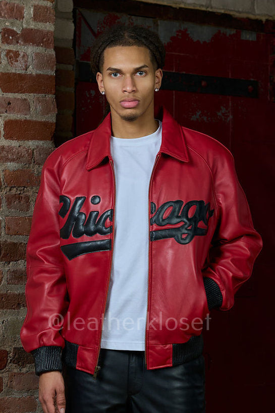 Men's 5 Borough Leather Bomber Jacket [Chicago]