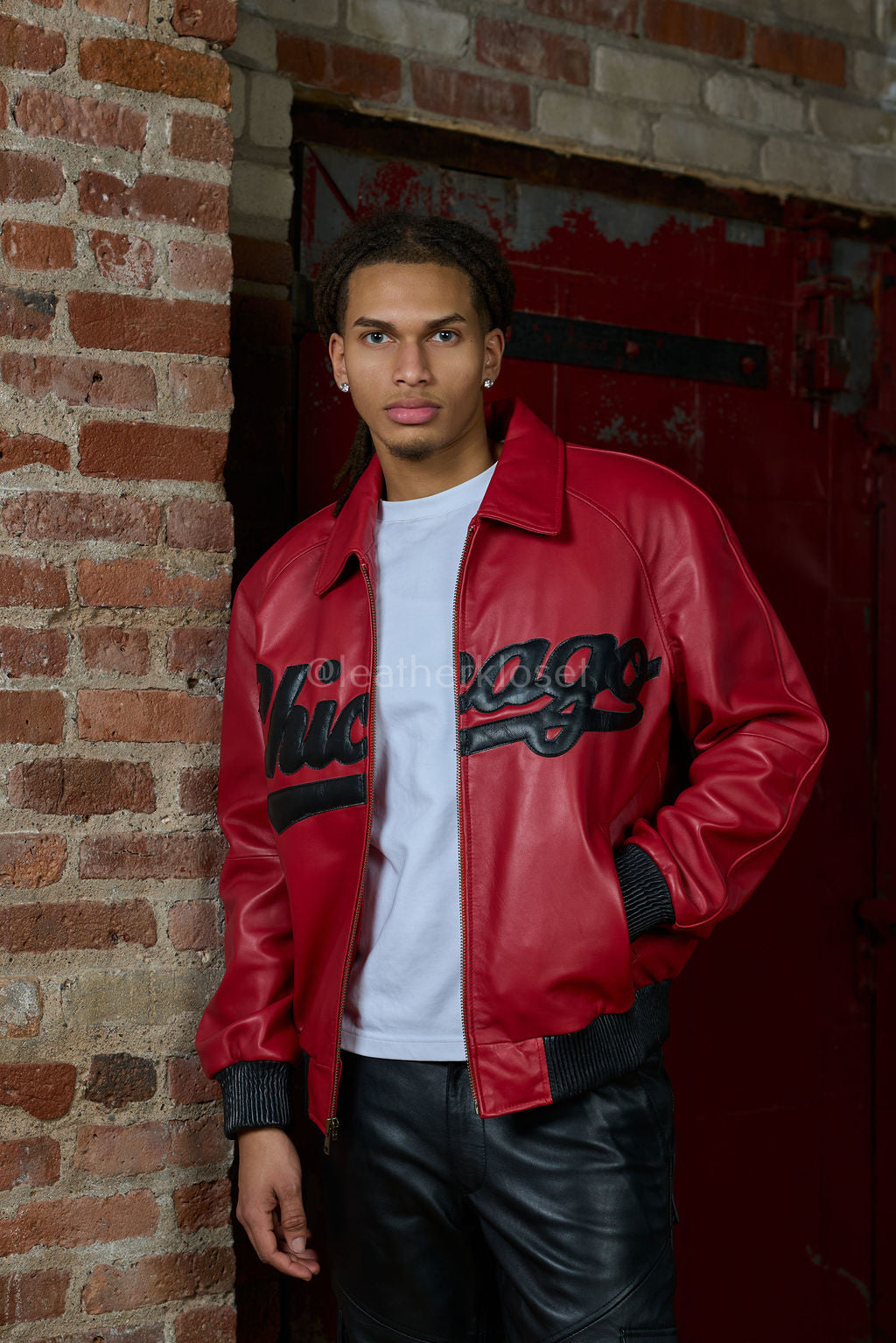 Men's 5 Borough Leather Bomber Jacket [Chicago]