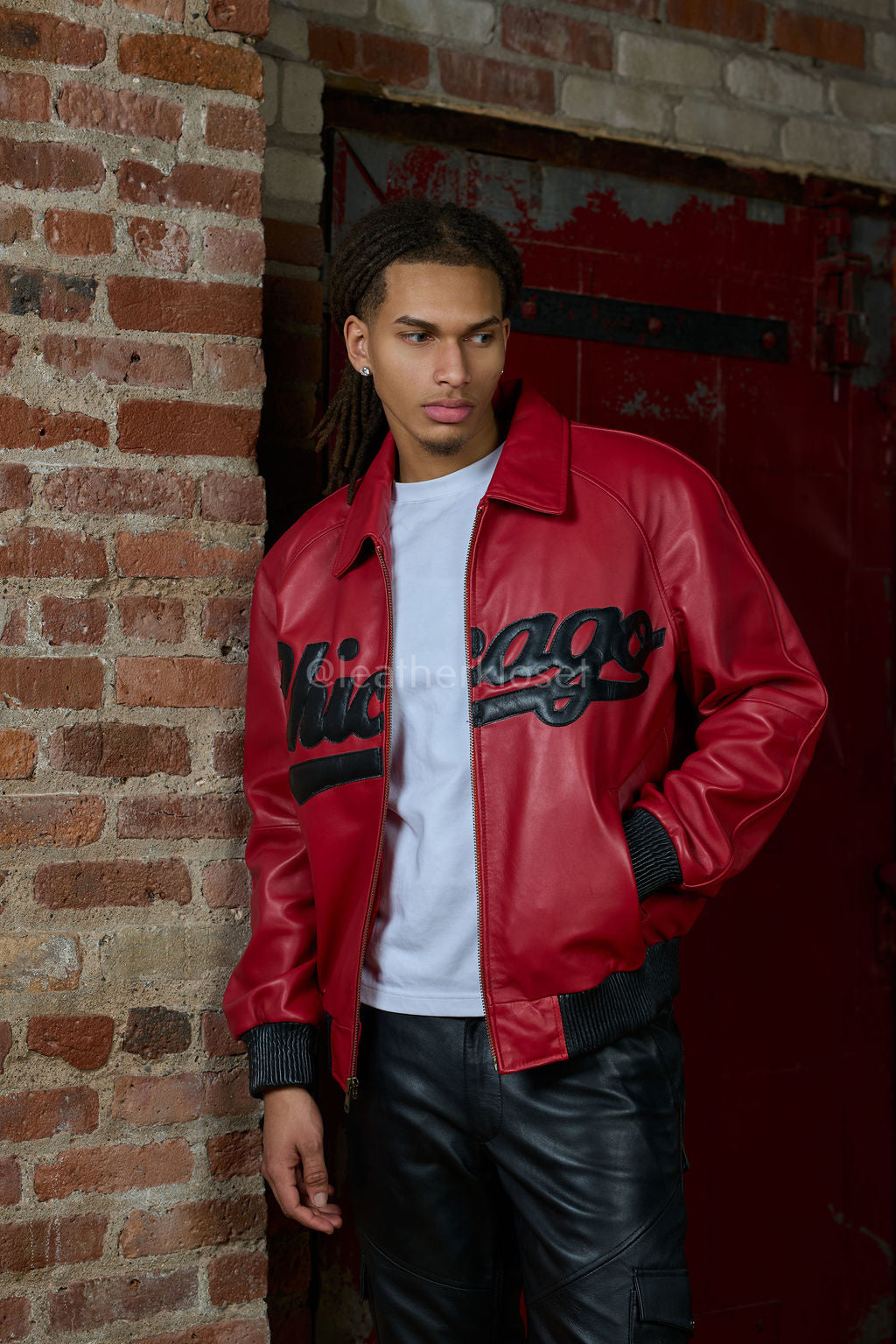 Men's 5 Borough Leather Bomber Jacket [Chicago]
