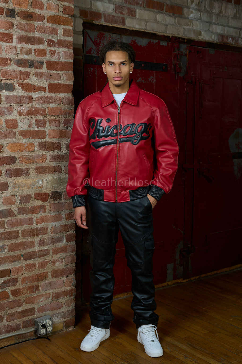 Men's 5 Borough Leather Bomber Jacket [Chicago]