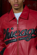 Men's 5 Borough Leather Bomber Jacket [Chicago]
