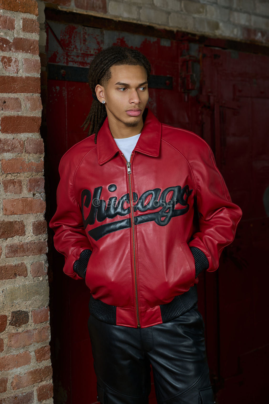 Men's 5 Borough Leather Bomber Jacket [Chicago]