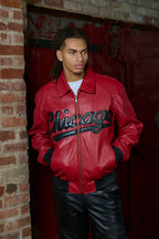 Men's 5 Borough Leather Bomber Jacket [Chicago]