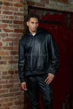 Men's Rex Set With Leather Stack Pants [Black]
