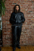 Men's Rex Set With Leather Stack Pants [Black]