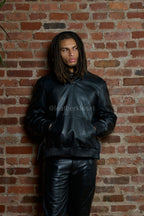 Men's Rex Set With Leather Stack Pants [Black]