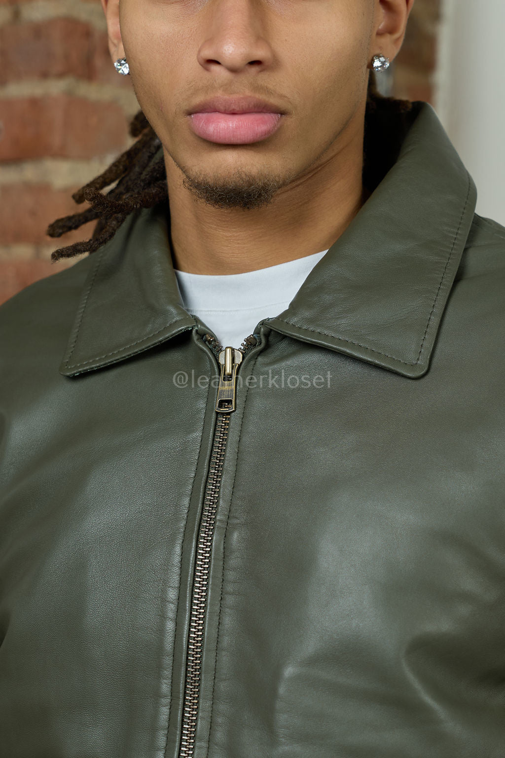 Men's Leather Pilot Aviator Bomber Jacket