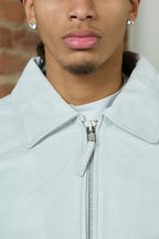 Men's Leather Pilot Aviator Bomber Jacket