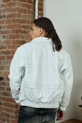Men's Leather Pilot Aviator Bomber Jacket [White]