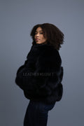 Women's Wendy Fox Bomber Jacket [Black]