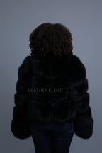 Women's Wendy Fox Bomber Jacket [Black]