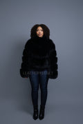 Women's Wendy Fox Bomber Jacket [Black]