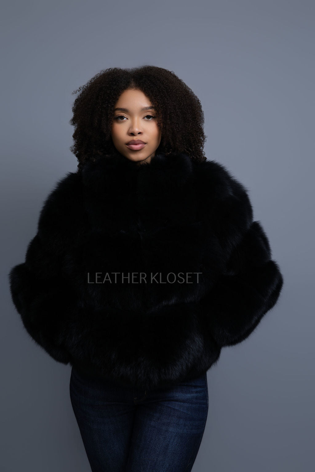 Women's Wendy Fox Bomber Jacket [Black]