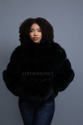 Women's Wendy Fox Bomber Jacket [Black]