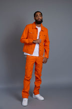Men's Better Days Jacket And Pant Set [Orange]