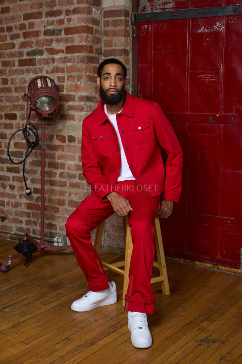 Men's Better Days Jacket And Pant Set [Red]