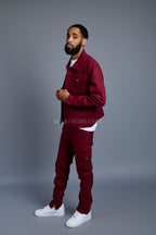 Men's Better Days Jacket And Pant Set [Burgundy]