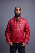 Men's Dylan Jacket Red Leather