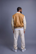 Men's Baseball Multi Color Jacket [Wheat/Beige]