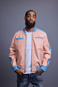 Men's Dear Summer Baseball Multi Color Jacket [Baby Pink/Baby Blue]