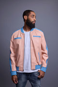 Men's Dear Summer Baseball Multi Color Jacket [Baby Pink/Baby Blue]