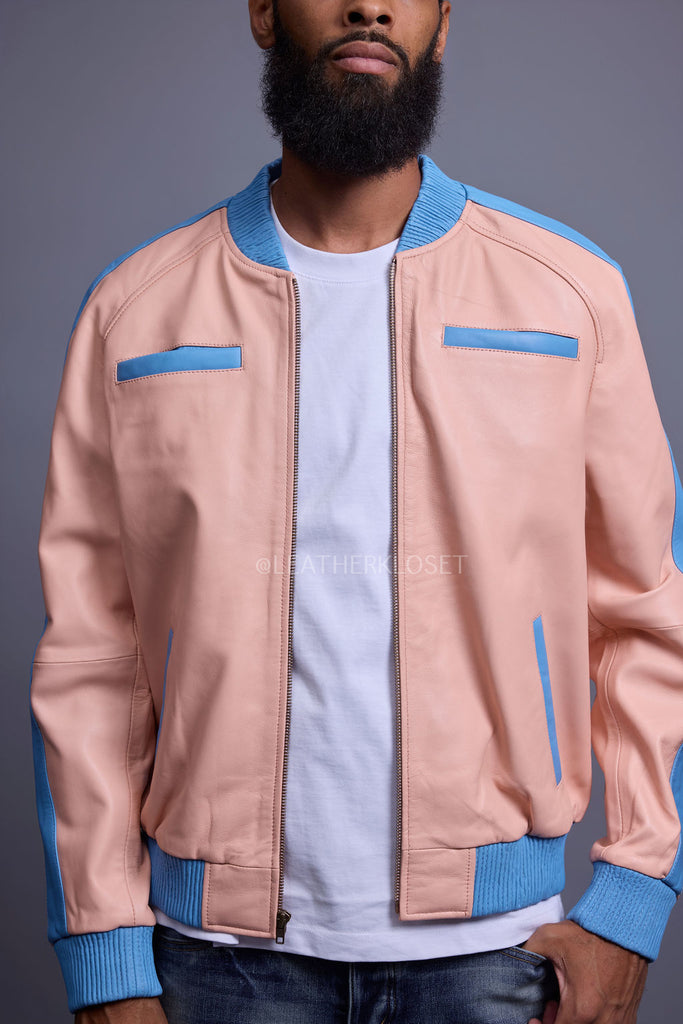 Men's Dear Summer Baseball Multi Color Jacket [Baby Pink/Baby Blue ...
