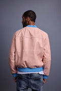 Men's Dear Summer Baseball Multi Color Jacket [Baby Pink/Baby Blue]