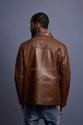 Men's Safari Leather Jacket [Toffee]
