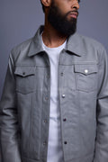 Men's Dylan Jacket Grey Leather