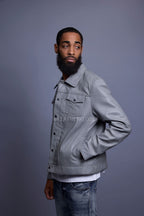 Men's Dylan Jacket Grey Leather