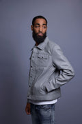 Men's Dylan Jacket Grey Leather