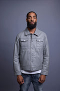 Men's Dylan Jacket Grey Leather