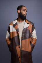 Men's Leather Unnameable Trench Coat [Multi]