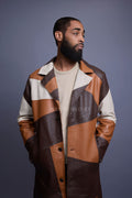 Men's Leather Unnameable Trench Coat [Multi]