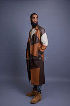 Men's Leather Unnameable Trench Coat [Multi]