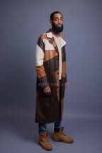 Men's Leather Unnameable Trench Coat [Multi]