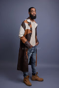 Men's Leather Unnameable Trench Coat [Multi]