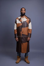 Men's Leather Unnameable Trench Coat [Multi]