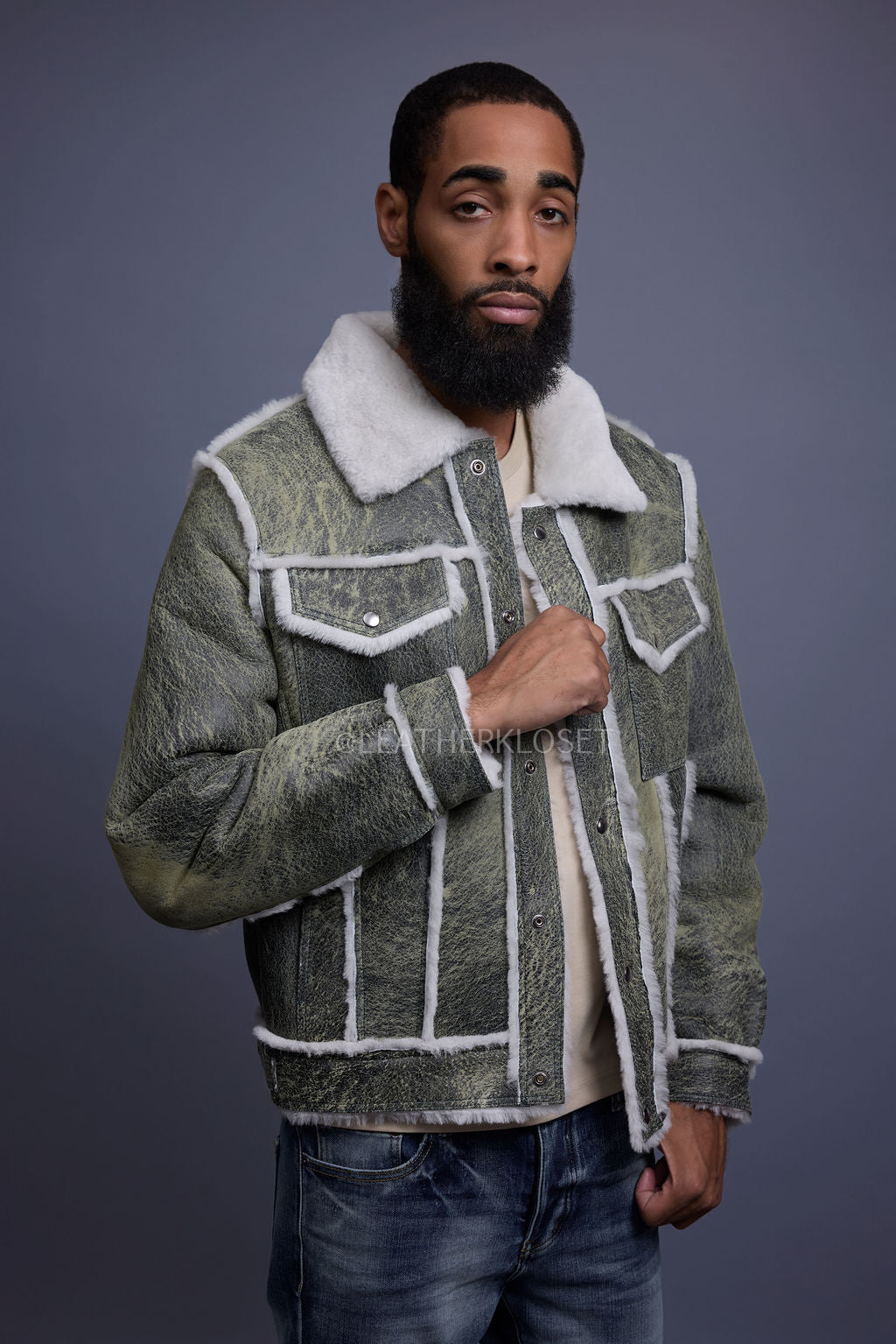 Men's Shepherd Shearling Jacket [Bean Stalk]