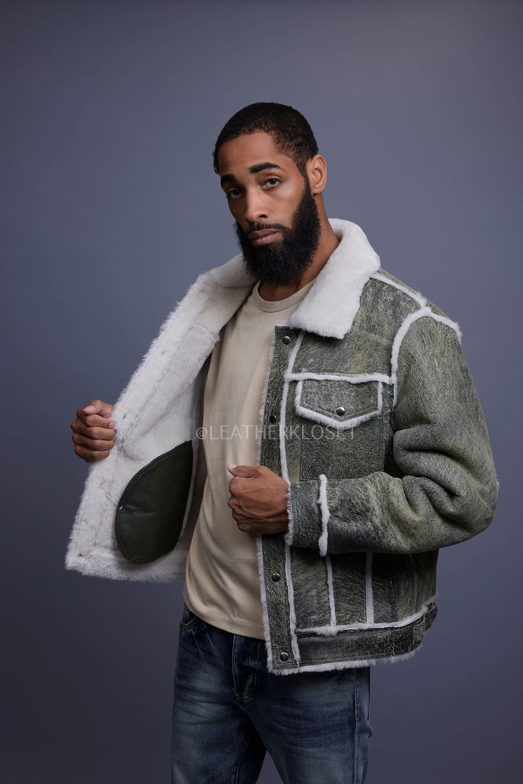 Men's Shepherd Shearling Jacket [Bean Stalk]