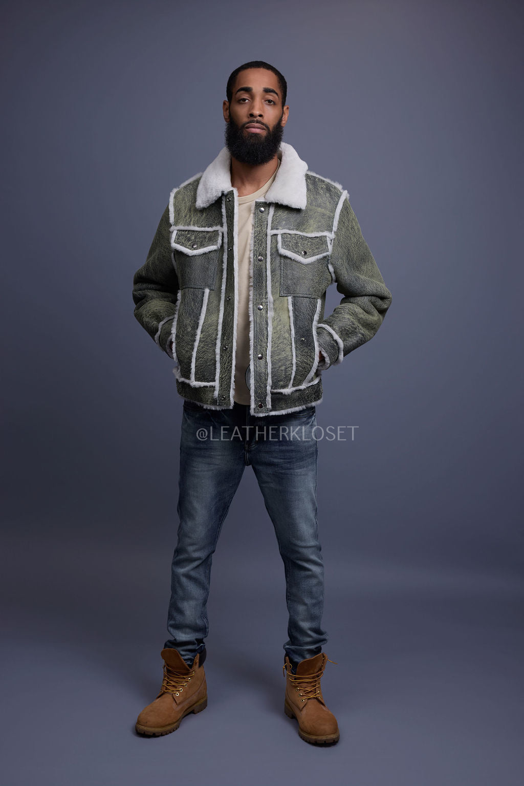 Men's Shepherd Shearling Jacket [Bean Stalk]