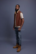 Men's Don Reversible Shearling Vest [Tan]