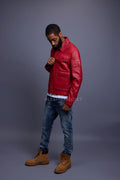 Men's Jax 2.0 Leather Jean Jacket [Red]