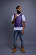 Men's Leather Vegas Vest [Purple]