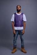 Men's Leather Vegas Vest [Purple]