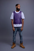 Men's Leather Vegas Vest [Purple]
