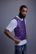 Men's Leather Vegas Vest [Purple]