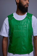 Men's Leather Vegas Vest [Green]
