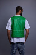 Men's Leather Vegas Vest [Green]