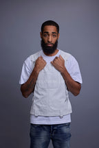 Men's Leather Vegas Vest [White]